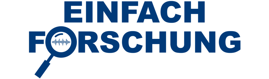 Wortmarke des Podcasts Einfach Forschung
