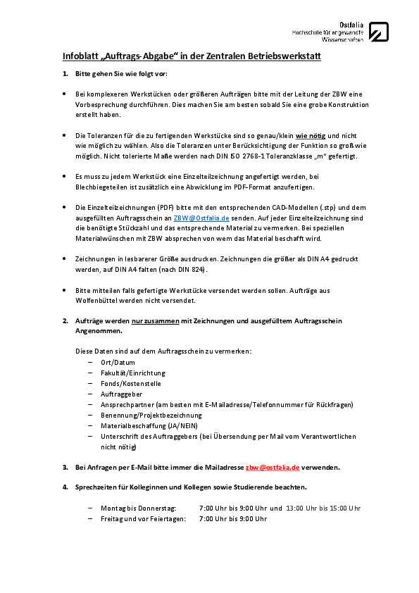 Hinweise zur Auftragsvergabe. (öffnet Vergrößerung des Bildes)