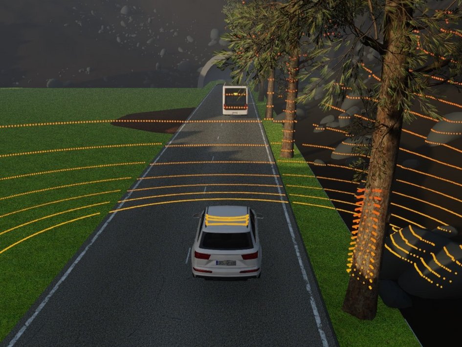 Umfeldsensordatensimulation mit AURELION (öffnet Vergrößerung des Bildes)