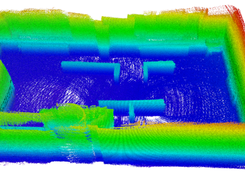 Lidar-basierte digitale Karte der Testumgebung (öffnet Vergrößerung des Bildes)
