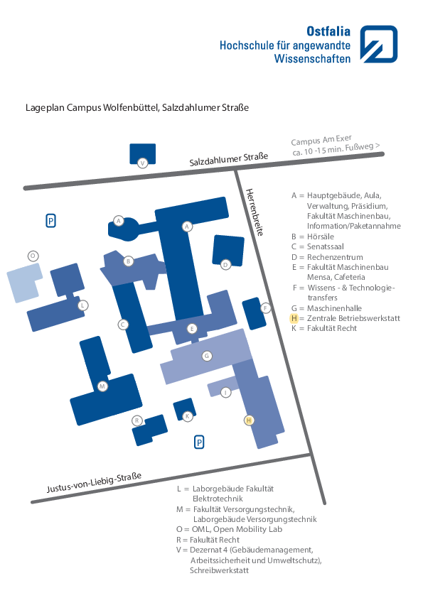 Lageplan der ZBW in Gebäude H