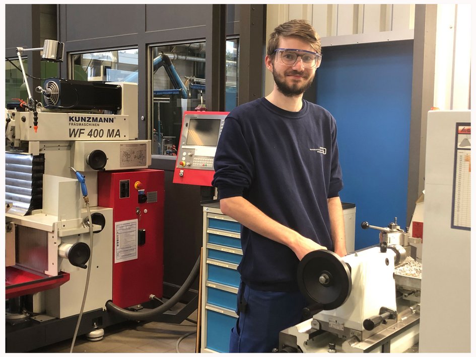 Simon Stampa, Auszubildender für Zerspanungsmechaniker am Campus Wolfenbüttel