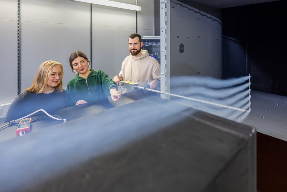 Illustration of a wind tunnel