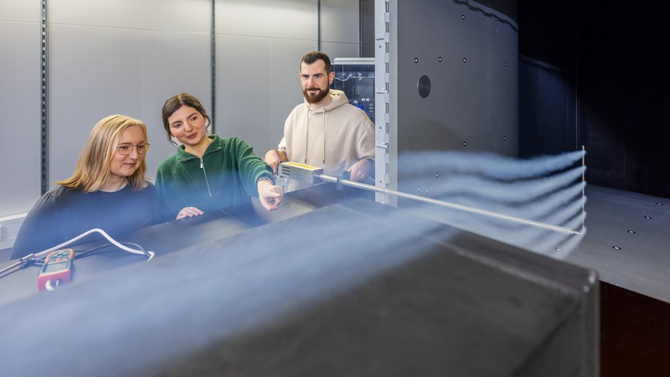 Darstellung eines Windkanals