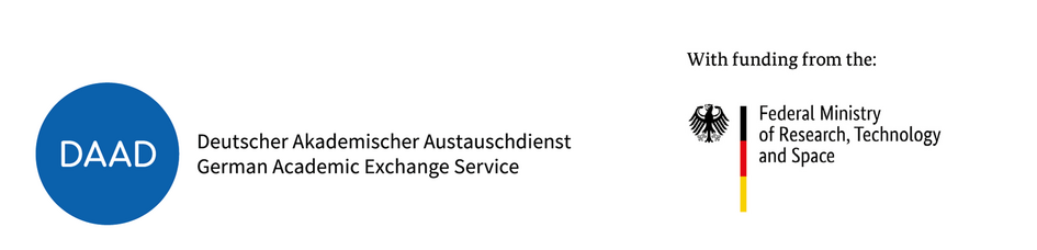 Logos of the funding agencies: Logo of the German Academic Exchange Service and coat of arms of the Federal Ministry of Education and Research