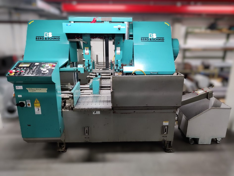 Berg & Schmid 410 VA-I Vollautomatische Horizontal-Säulen-Bandsäge (öffnet Vergrößerung des Bildes)