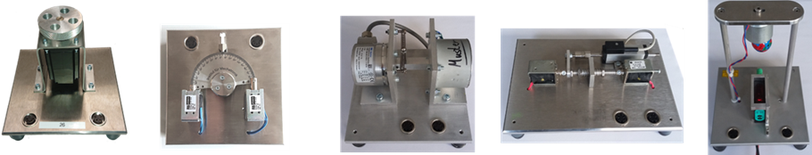 Mechanische Versuchsaufbauten mit unterschiedlichen Sensoren und Aktoren