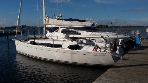 Die Ausbildungsyacht Ronja, kurzfristig aber günstig gechartert im Oktober.